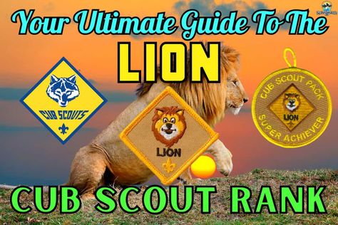 Lion is the first rank in Cub Scouts. In order to join Cub Scouting as a Lion, a child must either be in kindergarten or at least five years old. Through the adventures in earning Lion rank, a Cub Scout will be introduced to the world of Scouting, and set off on the right path […] Cub Scouts Lion Activities, Lion Scout Activities, Cub Scout Motto, Scout Salute, Family Service Projects, First Rank, Cub Scout Activities, Lion Craft, Pack Meeting