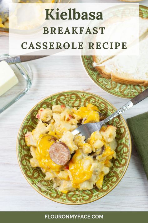 Indulge in the rich, savory flavors of Kielbasa Breakfast Casserole. With easy steps and wholesome ingredients, it's the perfect recipe for family brunches, special occasions, or a comforting weekend breakfast. Made with sausage, hash brown potatoes and cheese it is a favorite Sunday breakfast. Kielbasa Breakfast Recipes, Kielbasa Breakfast, English Muffin Breakfast Casserole, Recipe For Family, Potatoes And Cheese, Sausage Hash, Nutella French Toast, Breakfast Quiche Recipes, Special Breakfast