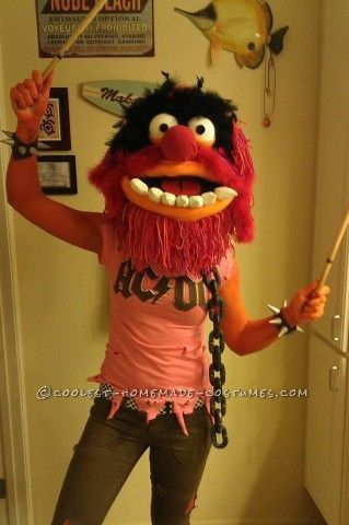 Ultimate Animal and Gonzo Muppets Costumes Crazy Cat Lady Halloween Costume, Muppet Costumes, Gonzo Muppets, How To Make Foam, Animal Muppet, Great Costume Ideas, Crazy Costumes, Homemade Costumes, Animal Costumes