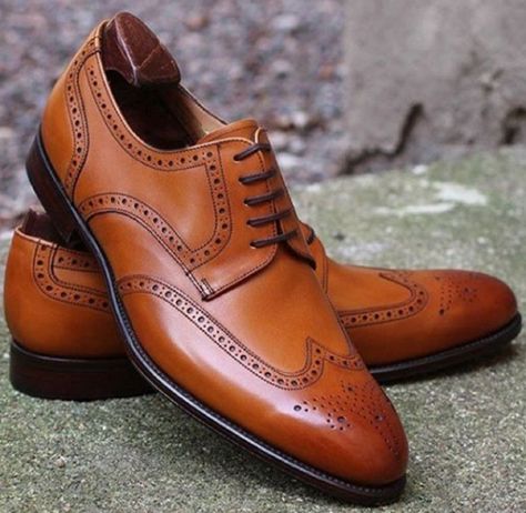 Quality Leather Boots, Wingtip Oxford Shoes, Dress Shoes For Men, Men Dress Shoes, Shoes Formal, Brogues Men, Custom Design Shoes, Brown Dress Shoes, Custom Made Shoes