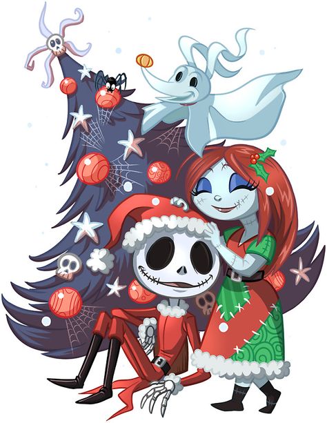 .Jack and Sally TNBC. Nightmare Before Christmas Christmas Art, Disney Christmas Art, Sally Tnbc, Jack And Sally Christmas, Sally Christmas, Jack Skellington Christmas, Nightmare Before Christmas Pictures, Jack Y Sally, Nightmare Before Christmas Drawings