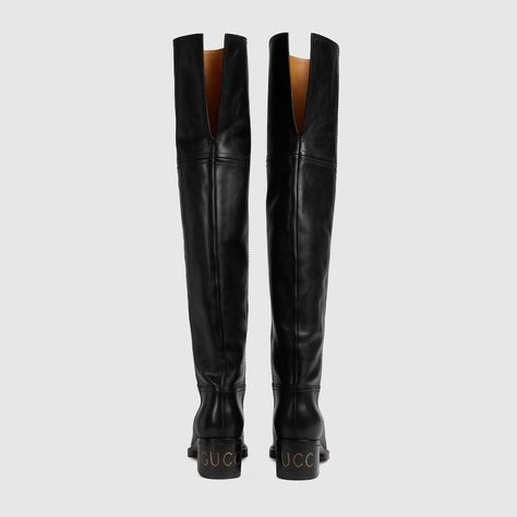 Shop the Women's boot in black at GUCCI.COM. Enjoy Free Shipping and Complimentary Gift Wrapping. Gucci Boots Women, Women's Over The Knee Boots, Gucci Boots, Ankle Boots For Women, Italy Print, Boots Women, Boots For Women, Over The Knee Boots, Over The Knee