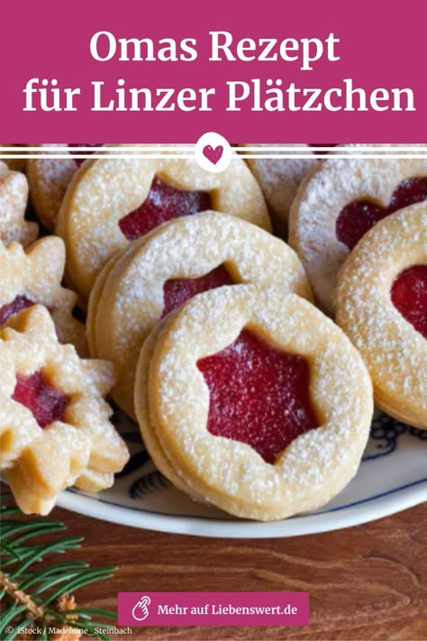 Jelly Cookies, Cookie Sandwich, Linzer Cookies, Grandmas Recipes, Eat Smarter, Sandwich Cookies, Delicious Healthy Recipes, Christmas Baking, Thanksgiving Recipes