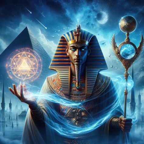 Egyptian Goddess Art, Egypt Concept Art, The Pentagram, Egyptian Pharaoh, Ancient Egyptian Gods, Ancient Egypt Art, African Spirituality, Egyptian Pharaohs, Valley Of The Kings