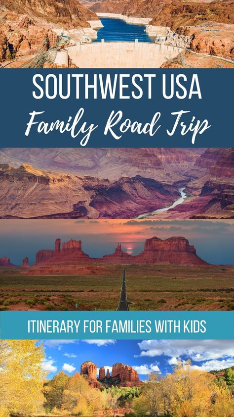 Southwest Road Trip, Southwest Usa, Usa Trip, Family Road Trip, Visit Usa, American Road, How To Drive, Best Family Vacations, Us Road Trip