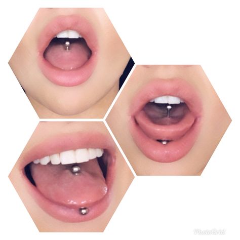 Middle Tongue Piercing, Scoop Tongue Piercing, Tongue Piercings, Cute Tongue Piercing, Tongue Piercing Jewelry, Cool Ear Piercings, Tongue Piercing, Piercings Unique, Cool Piercings