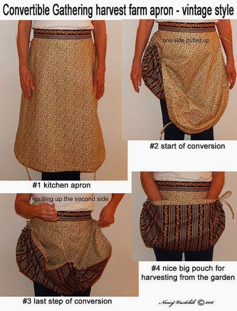 Harvest Apron, Farm Apron, Egg Apron, Gathering Apron, Garden Apron, Apron Design, Harvest Farm, Diy Sy, Apron Vintage