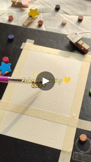 8.2K views · 574 reactions | Easy Polaroid Painting Idea 💛🌼🌻✨💫 | SANJANA | CALLIGRAPHER ✨ | saraalikhan95 · Original audio Polaroid Painting Ideas, Watercolor Polaroid, Polaroid Painting, Sunidhi Chauhan, Painting Artist, Watercolor Background, Painting Techniques, Watercolor Painting, Sake