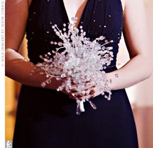 . Bridemaid Bouquet, Bouquet Alternatives, Bridesmaid Bouquet Alternatives, Winter Bridesmaids, Snowflake Wedding, White Winter Wedding, Crystal Bouquet, Winter Bouquet, Wedding Themes Winter