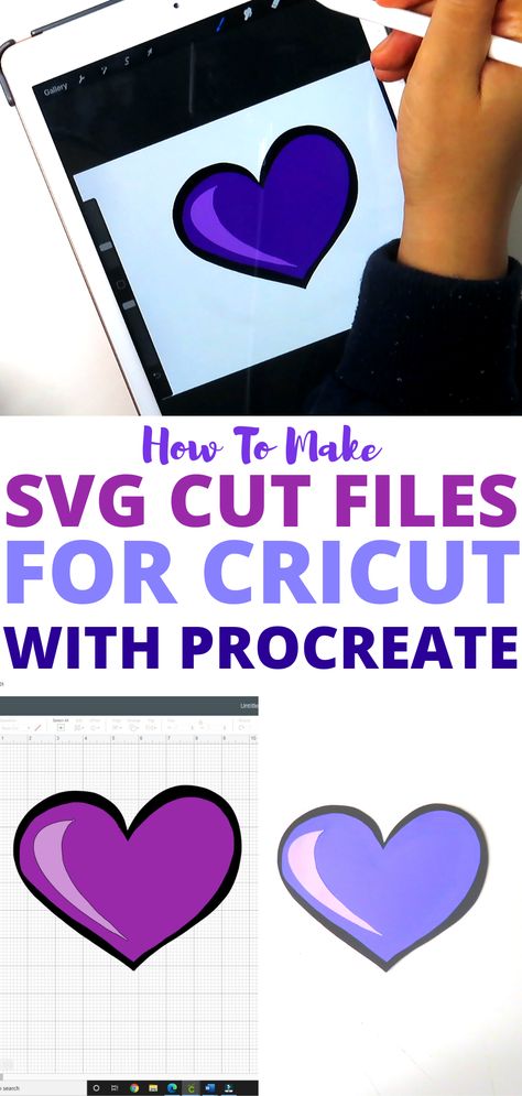 Procreate Projects For Beginners, How To Use Procreate For Beginners, Cricut Ipad, Ipad Cricut, Make Svg Files, Procreate Resources, Cricut Apps, Ipad Learning, Svg Tutorial