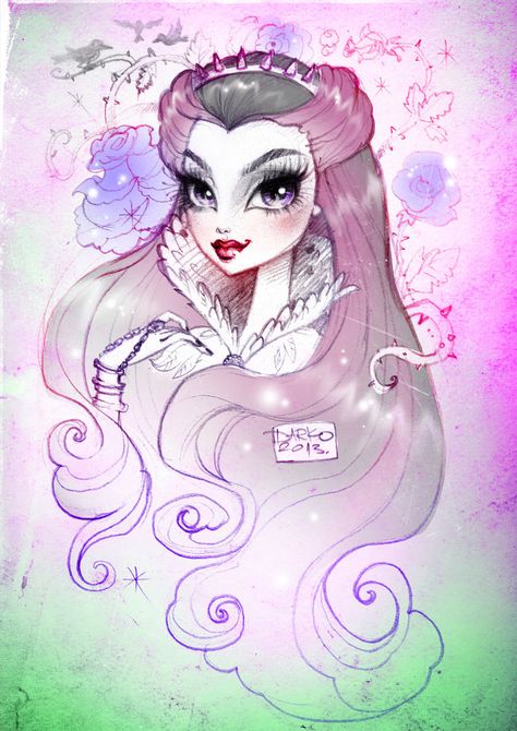 Raven Queen, Ever After High Ever After High Art, Raven Queen Ever After High, Raven Fanart, Lizzie Hearts, Arte Monster High, Raven Queen, Gothic Beauty, Ever After High, High Art