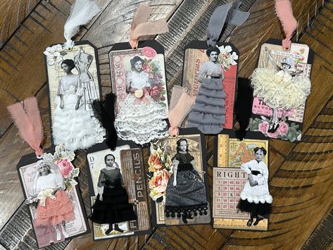 Paper Dolls 3d, Tim Holtz Paper Dolls, Paper Doll Fashion, Tim Holtz Tags, Ephemera Printables, Tag Cards, Journaling Paper, Tags Diy, Journal Project