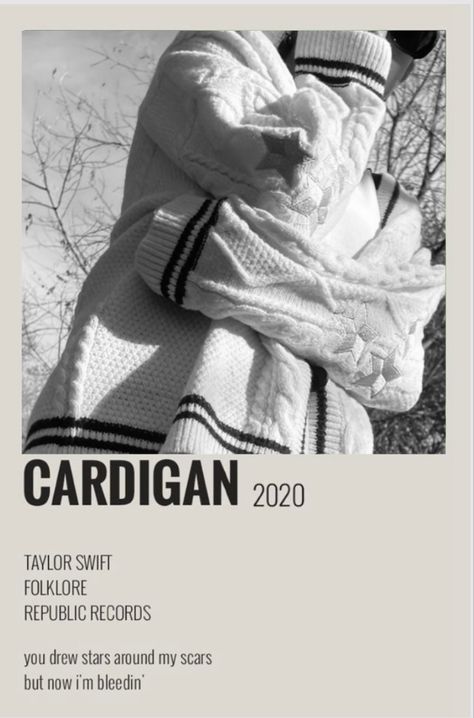 Cardigan Song Poster, Cardigan Taylor Swift Polaroid Poster, Taylor Swift Songs Cardigan, Taylor Swift Posters Cardigan, Folklore Minimalist Poster, Cardigan Polaroid Poster, Taylor Swift Poster Cardigan, Cardigan Poster Taylor Swift, Taylor Swift Movie Poster Songs