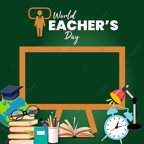 World Teachers Day With Green Board Background Design Teachers Day Poster Background, Teachers Day Poster Design Creative, Teachers Day Frame, Teachers Day Background Design, Green Board Background, Teachers Day Poster Design, Board Background Design, Teachers Day Background, Teacher Background