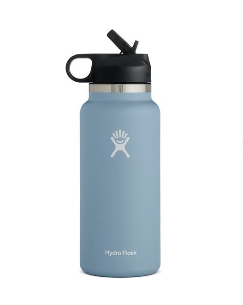 Blue Water Bottle Aesthetic, Hydroflask Rain, Termo Aesthetic, Cute Hydroflask, Hydroflask Aesthetic, School Shopping List, Hydro Flask Water Bottle, Trendy Water Bottles, Flask Water Bottle