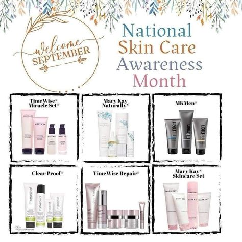 It’s Skin Care Awareness Month, folks! Don’t let the post-summer slump and school madness turn your skin care routine into a snooze fest, your MK gal is here to keep things fresh and glowing all year! ⁪ #MaryKayWithCatharine #skincare #makeup Skin Care Awareness Month, Welcome September, Timewise Repair, Skincare Makeup, Skincare Set, Mary Kay, Your Skin, Skin Care Routine, Skin Care