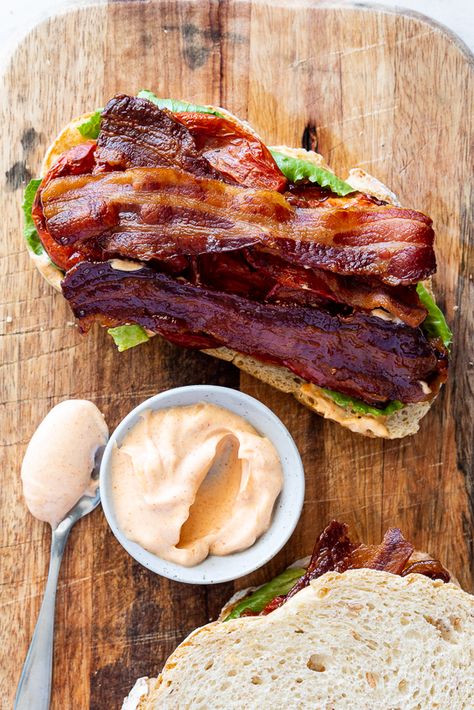 Blt Without Tomato, Breakfast Blt Sandwiches, Blt Sauce Dressings, Sauce For Blt Sandwich, Blt Recipes Sandwiches, Blt Sandwich Sauce, Blt Croissant Sandwich, Blt Dinner, Healthy Blt Sandwich