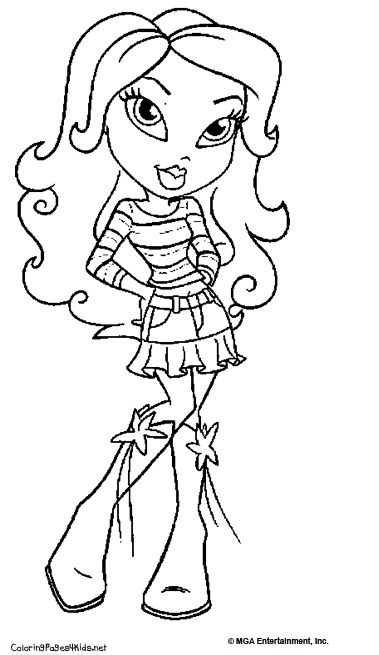 Bratz Coloring Page Bratz Colouring Page, Coloring Pages Outfit, Brats Doll Coloring Pages, Brats Dolls Drawing, Y2k Coloring Pages Bratz, Bratz Doll Coloring Pages, Preppy Coloring Sheets, Bratz Coloring Pages Aesthetic, Bratz Template