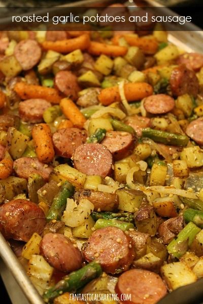 Sausage Peppers Onions And Potatoes, Peppers Onions And Potatoes, Sausage And Potatoes Skillet, Sausage Peppers Onions, Kielbasa And Potatoes, Sheet Pan Sausage, Sausage Peppers And Onions, Pork Chops And Potatoes, Garlic Roasted Potatoes