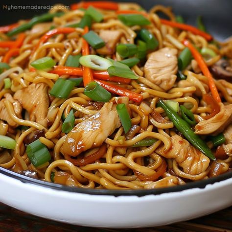 Easy Chicken Lo Mein Recipe - My Home Made Recipe Chicken And Shrimp Lo Mein, Savory Noodles, Easy Chicken Lo Mein, Chicken Lo Mein Recipe, Non Processed Foods, Lo Mein Recipe, Air Fryer Garlic, Chicken Lo Mein, Lo Mein Recipes