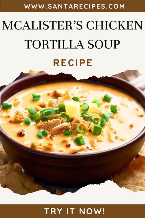 Are you a fan of soups that are packed with flavor and spices? If so, you'll definitely want to try McAlister's chicken tortilla soup recipe! Mcallister Chicken Tortilla Soup Recipe, Mcalisters Chicken Tortilla Soup Copycat, Copycat Mcallister Chicken Tortilla Soup, The Best Chicken Tortilla Soup Ever, Pampered Chef Chicken Tortilla Soup, Mcalister Chicken Tortilla Soup, Applebees Chicken Tortilla Soup Recipe, Chicken Tortilla Soup Mcallister, Copycat Chick Fil A Chicken Tortilla Soup Crockpot