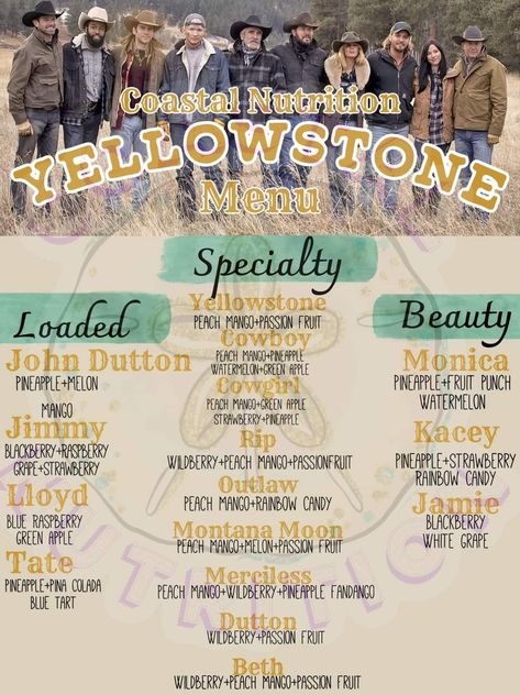 Yellowstone Loaded Tea Recipe, Yellowstone Herbalife Tea Recipe, Herbalife Specialty Drinks, Yellowstone Drinks, Specialty Loaded Tea Recipes, Nutrition Tea Recipes, Herbalife Tea, Herbalife Specialty Tea Recipes, Herbalife Bar Ideas