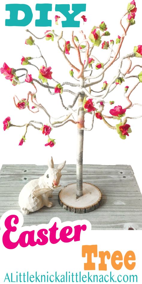 Make decorating your Easter tree a yearly Easter tradition with this fun spring tree DIY. #springDIY Crafts For Toddlers Easy, Easter Burlap Banner, Easter Craft Ideas, Crafts To Try, Easy Toddler Crafts, Easter Crafts For Toddlers, Green Tissue Paper, Easter Egg Tree, Egg Tree