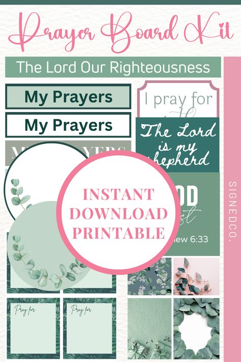 Looking for printable cards and images to create your prayer board? This printable prayer board kit is exactly what you need to increase your faith in prayer while you wait to manifest your dreams. This prayer board kit is designed with positive faith-based motivation quotes, bible verse cards, inspirational cards, prayer section labels, prayer request cards, and well-designed templates. CLICK TO PURCHASE THIS PRAYER BOARD KIT! Prayer Request Board, Prayer Request Cards, Quotes Bible Verse, Printable Prayers, Verse Cards, Christian Board, Bible Verse Cards, Quotes Bible, Verses For Cards