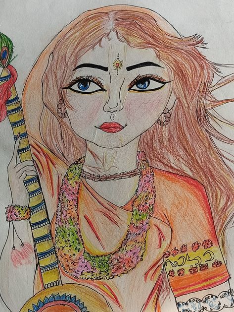 Color pencil drawing Radha Krishna Color Pencil Sketch, Color Pencil Drawing, Pencil Drawings, Colored Pencils, Pencil, Drawings, Color