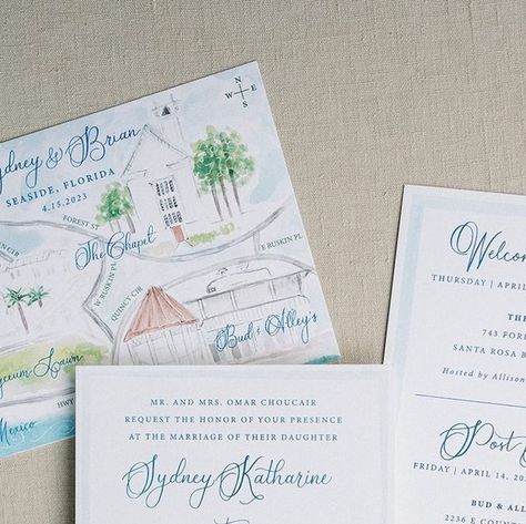 The Chapel At Seaside Weddings on Instagram: "From painted maps of Seaside to beautiful wax seals, incorporating personalized details on your wedding invitations adds a thoughtful and meaningful touch to your special day✨ They establish a connection with your guests, create lasting keepsakes, foreshadow your wedding theme, and cultivate lots of excitement for your ceremony.⁠ ⁠ Customized details make your invitations more than just an announcement—they become an eloquent expression of your love Seaside Wedding, Chapel Wedding, Map Painting, Wedding Invites, Wax Seals, Wedding Theme, Seals, Special Day, Wedding Invitations