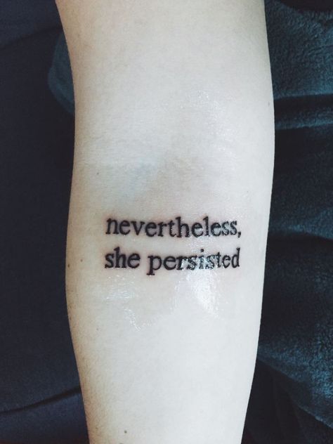 Feminist Tattoos, Feminist Tattoo, Good Tattoo Quotes, She Persisted, Disney Tattoo, Sister Tattoos, Piercing Tattoo, First Tattoo, Meaningful Tattoos