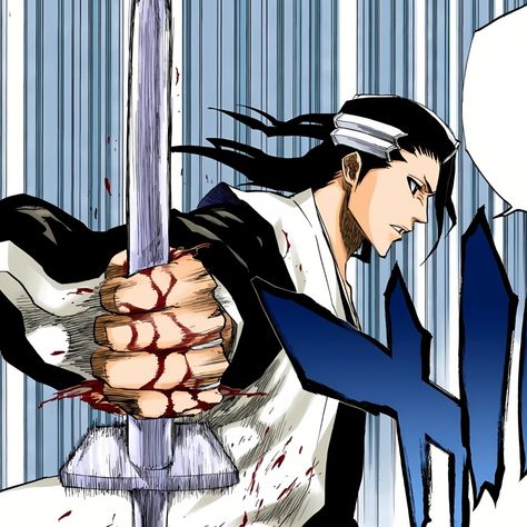 Bleach Panel Manga, Byakuya Manga, Kubo Art Style, Byakuya Bleach, Anime Supreme, Bleach Colored Manga, Blood Gang, Bleach Anime Manga, Tite Kubo Art