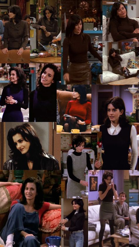 Monica Geller Thanksgiving Outfit, How To Dress Like Monica Geller, Monica Geller Outfits Red, Monica Geller Outfits Season 1, Monica Friends Outfits, Monica Geller Outfits, Monica Friends, Friends Outfits, 90s Inspired Outfits