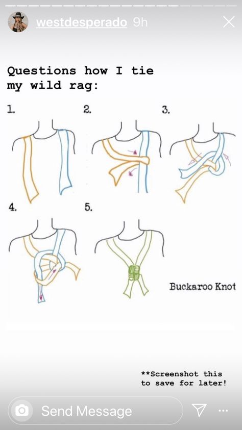 How To Tie A Square Knot Wild Rag, Ways To Wear Wild Rags, Buckaroo Knot Wild Rag, Wild Rag Outfits Summer, How To Style Wild Rags, Wild Rag Knots, Wild Rags Outfits Summer, Wildrag Outfits, Wild Rags How To Wear