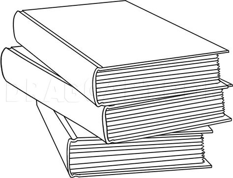 How To Draw Books, Draw Books, Linoleum Printmaking, Book Shape, Bookshelf Art, How To Draw Steps, Bird Sketch, Pile Of Books, Fashion Drawing Tutorial