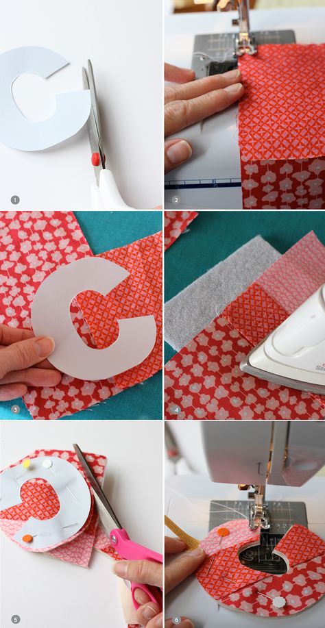 Stuffed Alphabet Letters, Fabric Letters Diy How To Make, Applique Sewing Machine, Patchwork Christmas Ornaments, Quilted Christmas Ornaments Diy, Diy Fabric Letters, Fabric Letters Pattern Free Printable, Diy Initial Ornaments, Initial Ornaments Diy