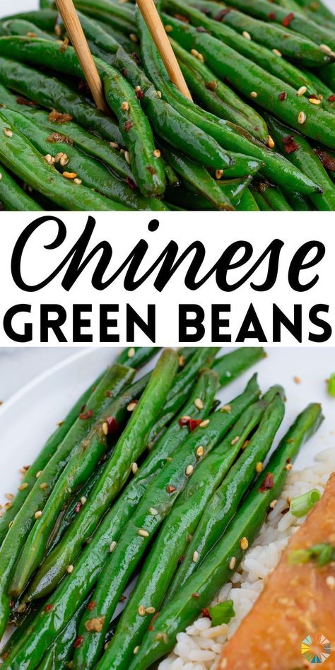 Chinese Buffet Green Beans, Chinese Green Bean Recipes, Chinese Green Beans, Asian Green Beans, Green Beans With Garlic, Green Beans Side, Sauteed Green Beans, Chinese Green, Garlic Green Beans