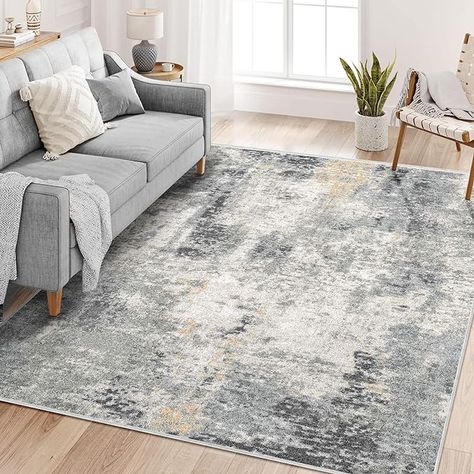 Amazon.com: Deerly Area Rug 6x9, Modern Abstract Area Rug, Rugs for Living Room, Dining Room Rug, Washable Rug 6x9, Large Bedroom Rug with Non Slip Rubber Backing for Living Dining Room Office, Grey/Gold : Home & Kitchen Entryway Rugs, Large Living Room Rugs, Low Pile Carpet, 5x7 Area Rug, Well Woven, Daily Cleaning, Living Room Area Rugs, Washable Rug, Living Room Grey