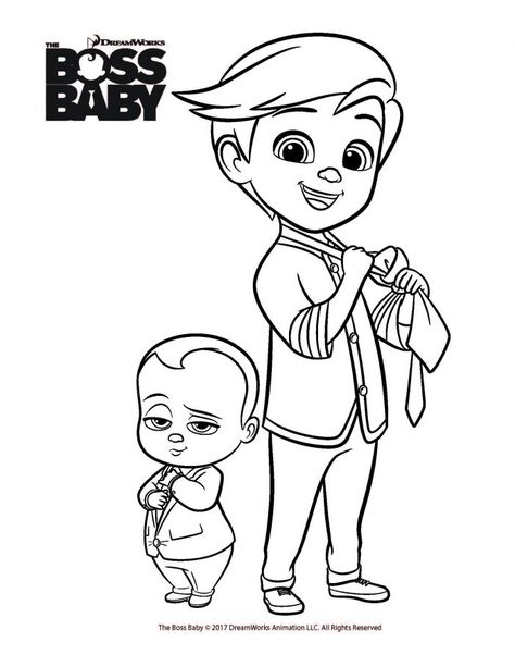 Boss Baby printable Bos Baby, Elsa Coloring Pages, The Boss Baby, Lion Coloring Pages, Baby Coloring Pages, Puppy Coloring Pages, Valentines Day Coloring Page, Baby Printables, Black And White Cartoon