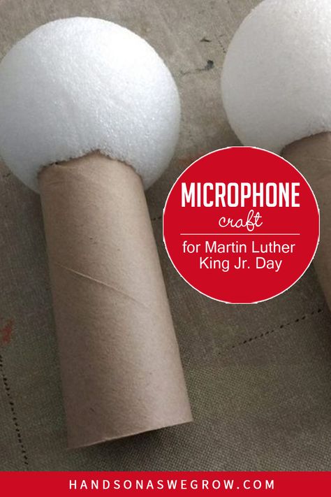 Microphone Craft, Martin Luther King Jr Crafts, Paper Flowers Backdrop, Paper Crafts Ideas, Instrument Craft, Flowers Backdrop, Martin Luther King Jr Day, Disco Party Decorations, Music Crafts