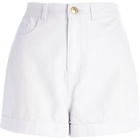 White Shorts High Waisted, White Short Pants, White Denim Short, White Jeans Shorts, Short Clothes, Clothes Shorts, Short Jean Shorts, Pants Short, High Waisted Denim Shorts