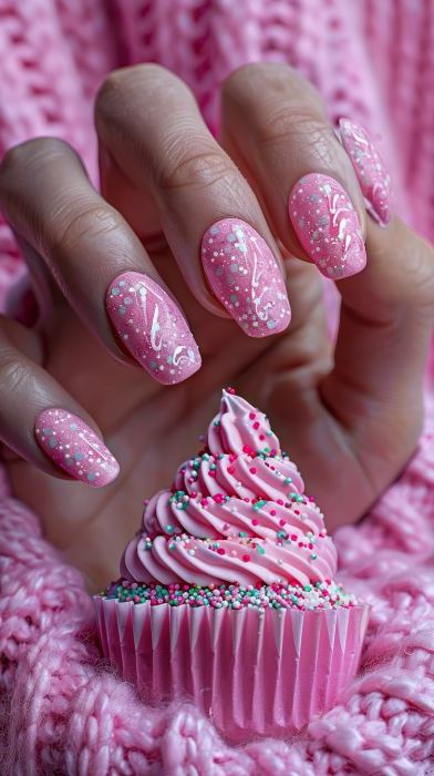 Treat yourself to a delightful getaway with our Pink Nails: Candy-themed collection! Featuring designs inspired by luscious lollipops and irresistible candies, these nail styles are sure to satisfy your sweet tooth. Embrace the playful allure of candy-coated nails and infuse your look with a dash of sweetness. Let your nails dazzle with sugary charm and dive into the whimsical realm of confectionery chic. #PinkNails #NailArt Candyland Nails Designs, Candy Land Costumes, Ice Cream Nails, Candy Nails, Nails Trend, Stunning Nail Designs, Nail Art Trends, Trend 2024, Candy Theme