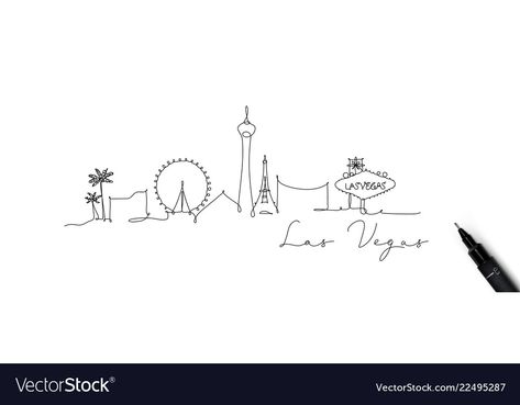 Vegas Skyline Vegas Skyline Silhouette, Las Vegas Inspired Tattoos, Vegas Strong Tattoo, Simple Vegas Tattoo, Las Vegas Skyline Silhouette, Vegas Tattoo Small Simple, Vegas Wedding Tattoo Ideas, Vegas Themed Tattoos Small, Las Vegas Tattoo Ideas Small