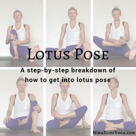 Lotus Pose - a breakdown of how to open up the hips & get into lotus! Lotus Asana, Lotus Pose Yoga, Writing Content, Yoga Daily, Weight Exercises, Lotus Yoga, Lotus Pose, Yoga Positions, Vinyasa Flow