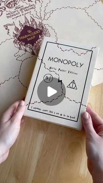 892K views · 126K likes | Kira Goode on Instagram: "Making a secret storage box for my Harry Potter themed Monopoly ⚡️   #monopoly #harrypotter #harrypottermonopoly #vintagebookshelfedition #secretstorage #crafts #diy #marauders #maraudersmap" Monopoly Diy Ideas, Harry Potter Monopoly Diy, Secret Box Ideas, Diy Monopoly Board, Monopoly Diy, Harry Potter Box, Diy Geek, Harry Potter Monopoly, Geek Diy