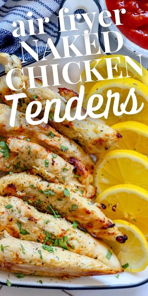 Naked Chicken Tenders, Roast Chicken Tenders, Easy Chicken Tenders, Air Fried Chicken Tenders, Easy Baked Pork Chops, Baked Ranch Chicken, Chicken Wing Recipes Baked, Air Fryer Chicken Tenders, Lobster Recipes Tail