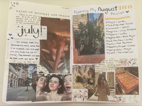 August Scrapbook Ideas, Our Summer Scrapbook, September Scrapbook Ideas, Summer Journal Page, Be Real Scrapbook, Summer Camp Scrapbook, Summer Scrapbook Cover, Scrapbook Ideas Summer, Summer Memories Book