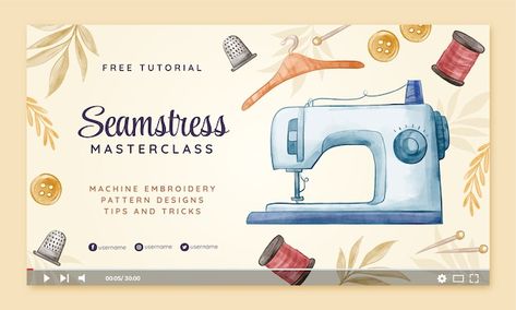 Premium Vector | Watercolor sewing set. Sewing Banner, Sewing Atelier, Sewing Logo, Website Banner Design, Sewing Set, Youtube Banner Backgrounds, Banner Design Inspiration, Vertical Business Cards, Maze Runner Movie