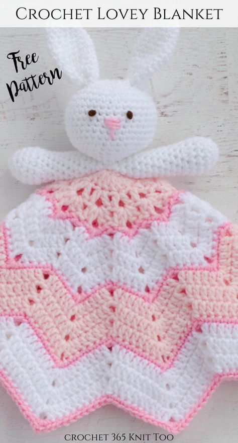 Crochet Bunny Lovey Free Pattern, Crochet Bunny Lovey Free Pattern Easy, Lovey Crochet Pattern Free, Crotchet Baby Loveys, Crochet Lovey Blanket, Bunny Baby Blanket Crochet, Lovely Bunny Blanket Crochet, Small Crochet Gifts, Crochet Baby Projects