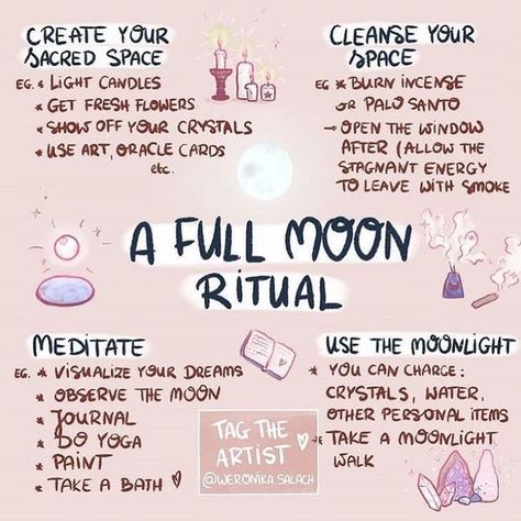 Witchcraft Community on Instagram: “I’m so excited for tonight’s Pink Moon! . Swipe right for a incantation and some ritual ideas. The last slide has a Bingo checklist of…” Moon Ritual Ideas, Witchcraft Meditation, Ritual Ideas, Full Moon Tarot, Full Moon Spells, Moon Ritual, New Moon Rituals, Moon Journal, Full Moon Ritual